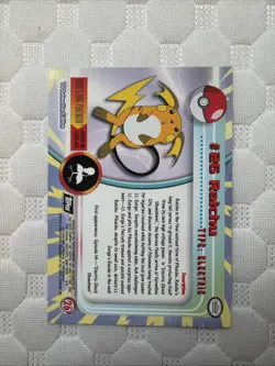 Pokemon Raichu #26 Topps Series 1 TV Animation Blue Label - Image 2