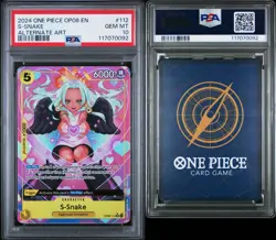 2024 One Piece OP08-112 S-Snake Alternate Art Two Legends PSA 10 English - Image 3