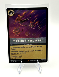 Disney Lorcana TCG Fabled Strength of a Raging Fire 201/204 Rare Regular - Image 1