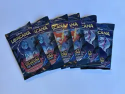 x6 Disney Lorcana Booster Ursula’s Return - New Sealed Booster Packs - Image 1