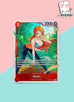 One Piece Card Game Nami OP01-016 R Englisch Foil Karte TCG Anime Manga - Image 1