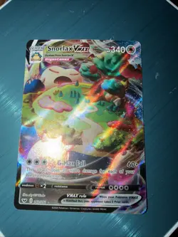 Pokemon TCG Snorlax VMAX Holo Ultra Rare Card Sword & Shield Base Set 142/202 - Image 1