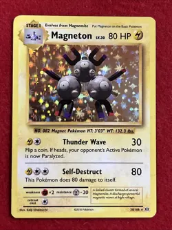 Magneton 9/102 Holo Unlimited Holo Rare Base Set Pokemon TCG - Image 1