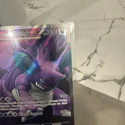 Team Rockets Nidoking EX 216/182 Destined Rivals Ultra Rare Full Art Pokemon NM - Image 3