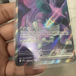 Team Rockets Nidoking EX 216/182 Destined Rivals Ultra Rare Full Art Pokemon NM - Image 5