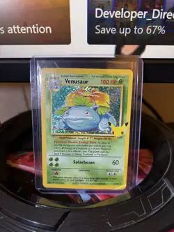 Pokemon TCG Venusaur 015/102 Base Set 25th Anniversary celebrations Holo Rare - Image 1