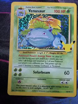 Pokemon TCG Venusaur 015/102 Base Set 25th Anniversary celebrations Holo Rare - Image 2