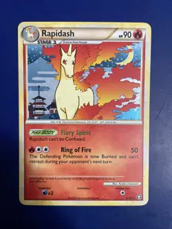 Rapidash 8/102 Holo Rare HGSS Triumphant Pokemon NM/MINT SWIRL 💫 - Image 1