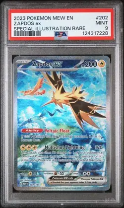ZAPDOS EX 202/165 PSA 9 POKEMON 151 SIR POKEMON CARD HOLO ENGLISH - Image 1
