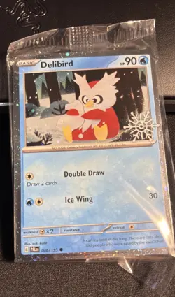 Pokemon Delibird 046/193 Stamped Promo 2025 Holiday Calendar SEALED - Image 1