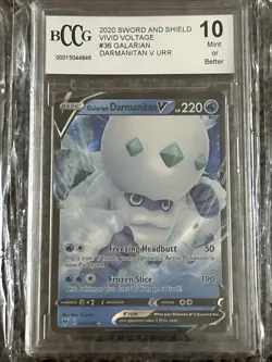 7 Graded 10 Bccg Pokemon Card Lot Indeedee V , Cinderace V And More - Image 4