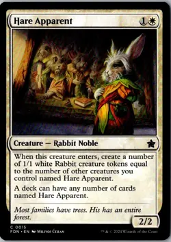 2024 MTG Foundations Hare Apparent Core/Common #15 - Image 1