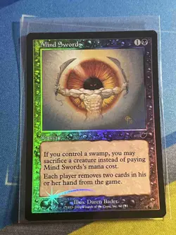 Magic the Gathering MTG Nemesis MIND SWORDS Foil - Image 1