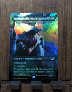 MTG💀 Spacegodzilla, Death Corona BORDERLESS FOIL Ikoria: Lair of Behemoths NM💀 - Image 2