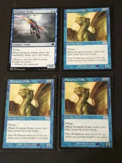 Peregrine Drake X4 Urza’s Saga/dominariaLP Condition See Pics Front Back - Image 1
