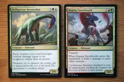 Set of 12 Ixalan Dinosaur Creatures *NM* MTG Commander Dinosaur Deck Building - Image 2