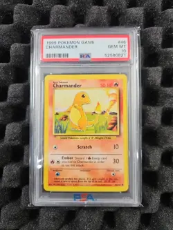 1999 Pokemon Game Charmander PSA 10 GEM MINT Very RARE Base Set English #46 🔥 - Image 1