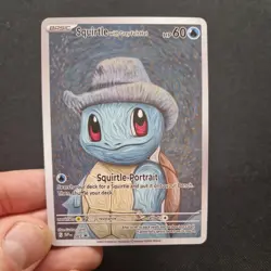 Squirtle with Grey Felt Hat Pokemon 'Custom' Van Gogh Full Art / Promo Card - Image 1