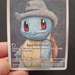 Squirtle with Grey Felt Hat Pokemon 'Custom' Van Gogh Full Art / Promo Card - Image 2
