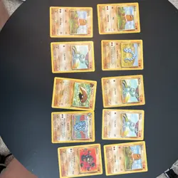 Vintage Pokemon Card Lot Of 10 Base Set To Neo - Image 1