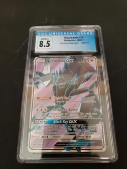CGC 8.5 - Necrozma GX #134/147 - Burning Shadows - Full Art Pokemon - NM/Mint+ - Image 1