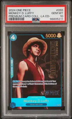 PSA 10 Gem Mint Monkey.D.Luffy P-055 Premium Card Collection Live One Piece - Image 1