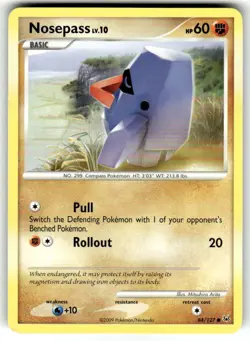 Nosepass Platinum 84/127 Common Non-Foil Pokemon Card - Image 1