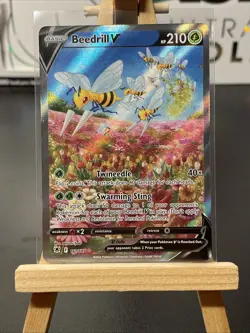 Pokemon TCG Beedrill v Astral Radiance Holo Ultra Rare Card 161/189 NM Condition - Image 1