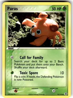 Paras- ex FireRed & LeafGreen 72/112 2004 NM Pokemon - Image 1