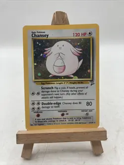 Pokemon TCG Chansey Base Set 2 3/130 Unlimited Lightly Played LP 1999 - Image 1