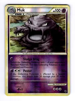 Muk Undaunted #31 (2010) Uncommon Reverse Holo NM Pokemon - Image 1