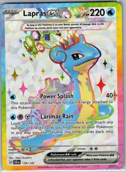 Lapras ex 158/142 SV07: Stellar Crown - Pokemon Card - NM - Image 1