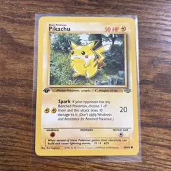 Pokemon Pikachu TCG Jungle Card 60/64 1st Edition Common LP - Image 1
