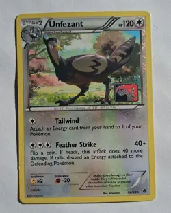 Pokemon - Unfezant - Emerging Powers 82/98 - League Promo Crosshatch Holo - LP - Image 1