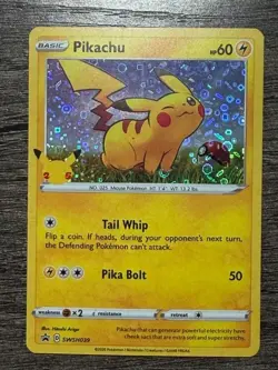 POKEMON HOLO PIKACHU SWSH039 PROMO SWORD & SHIELD 2020 LP-NM - Image 1