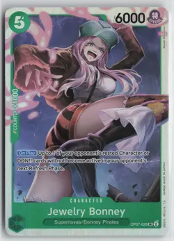 One Piece TCG Jewelry Bonney SR OP07-026 500 Years in the Future English - Image 1