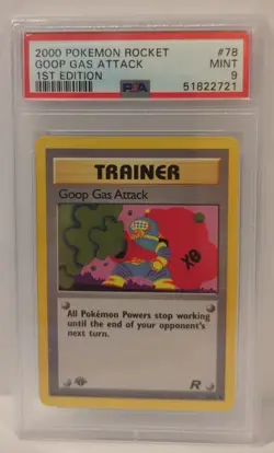 Goop Gas Attack 2000 Pokemon Rocket 1st Edition #78 PSA 9 Mint - Image 1