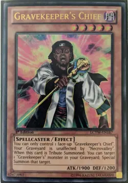 YuGiOh Gravekeeper's Chief Ultra Rare 1st Edition LCYW-EN187 - Image 1