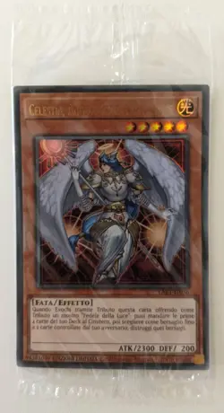 YuGiOh Celestia, Lightsworn Angel Ultra Rare LART-IT036 Lost Art Sealed Italian - Image 1