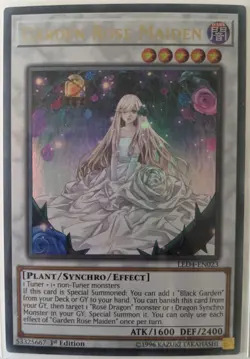 YuGiOh Garden Rose Maiden Ultra Rare 1st Edition LED4-EN023 - Image 1