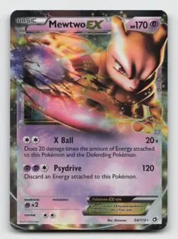Pokemon TCG Mewtwo EX Legendary Treasures 54/113 Holo Holo Rare EX - Image 1