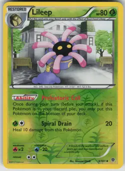 Pokemon TCG Lileep Uncommon Reverse Holo Plasma Blast 3/101 - Image 1