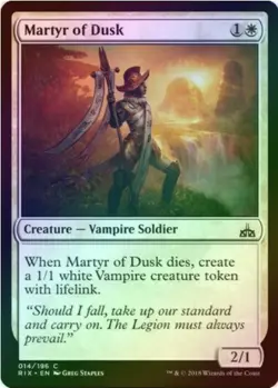 1 x Martyr of Dusk - Foil - RIX - LP - Magic The Gathering - MTG - QXQ01 - Image 1