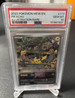 2023 POKEMON MEW EN-151 ILLUSTRATION RARE #173 PIKACHU PSA 10 - Image 1