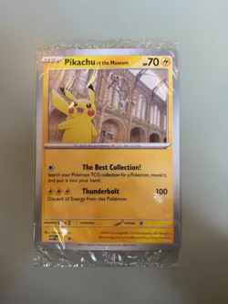 Pikachu At The Museum, Pokemon X Natural History Museum Jumbo Promo - Sealed - Image 2