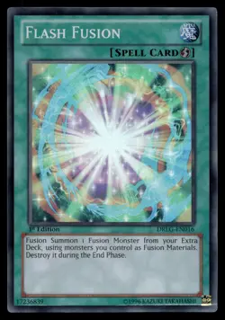 FLASH FUSION DRLG-EN016 SUPER RARE DRAGONS OF LEGEND YU-GI-OH - Image 1