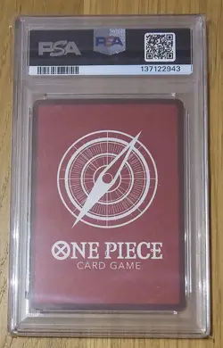 Trafalgar Law OP01-002 Pre Errata Alpha Alt Art Leader PSA 10 One Piece TCG - Image 2