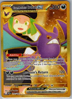 Team Rocket's Crobat ex 242/182 SV10: Destined Rivals - Pokemon Card - NM - Image 1