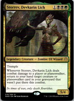 Magic the Gathering HP Storrev, Devkarin Lich War of the Spark MTG Free Shipping - Image 1