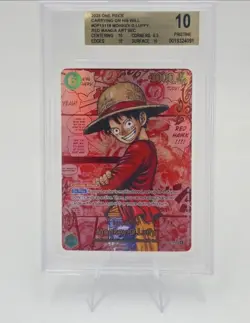 2025 ONE PIECE CARRYING ON HIS WILL RED MANGA ALT ART MONKEY D. LUFFY BGS 10 - Image 1